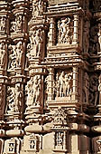 Khajuraho - Jangha or wall of the Jagadambi temple 